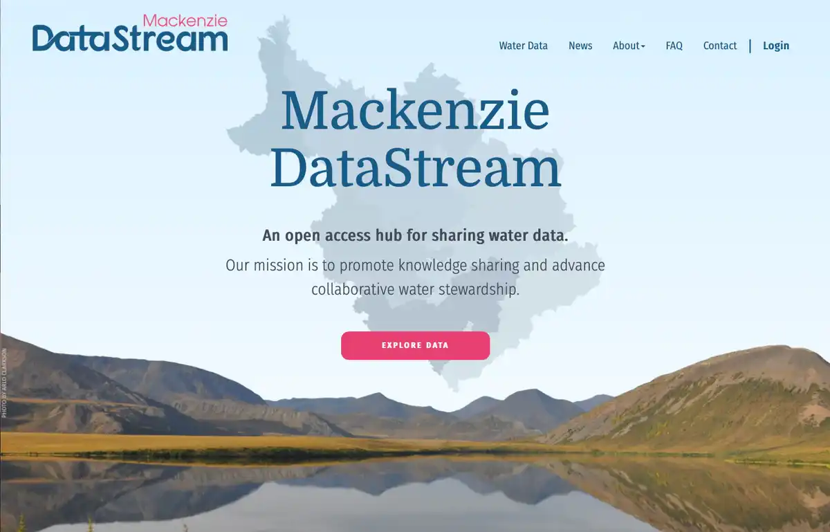 Capture d'écran du site Web de Mackenzie DataStream