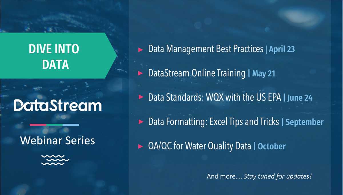 Dive into Data DataStream webinar series