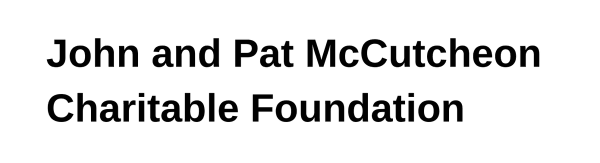 John and Pat McCutcheon Charitable Foundation logo.